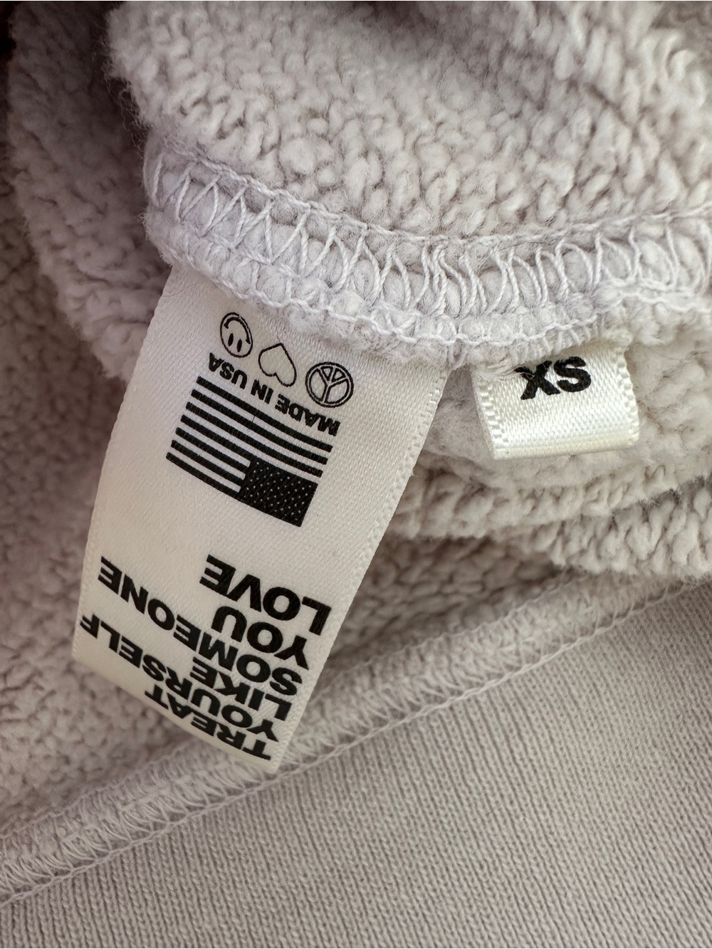 Rare MADHAPPY Jed Foundation Mental Capacity Rainbow Heritage Beige Hoodie XS - Picture 8 of 14